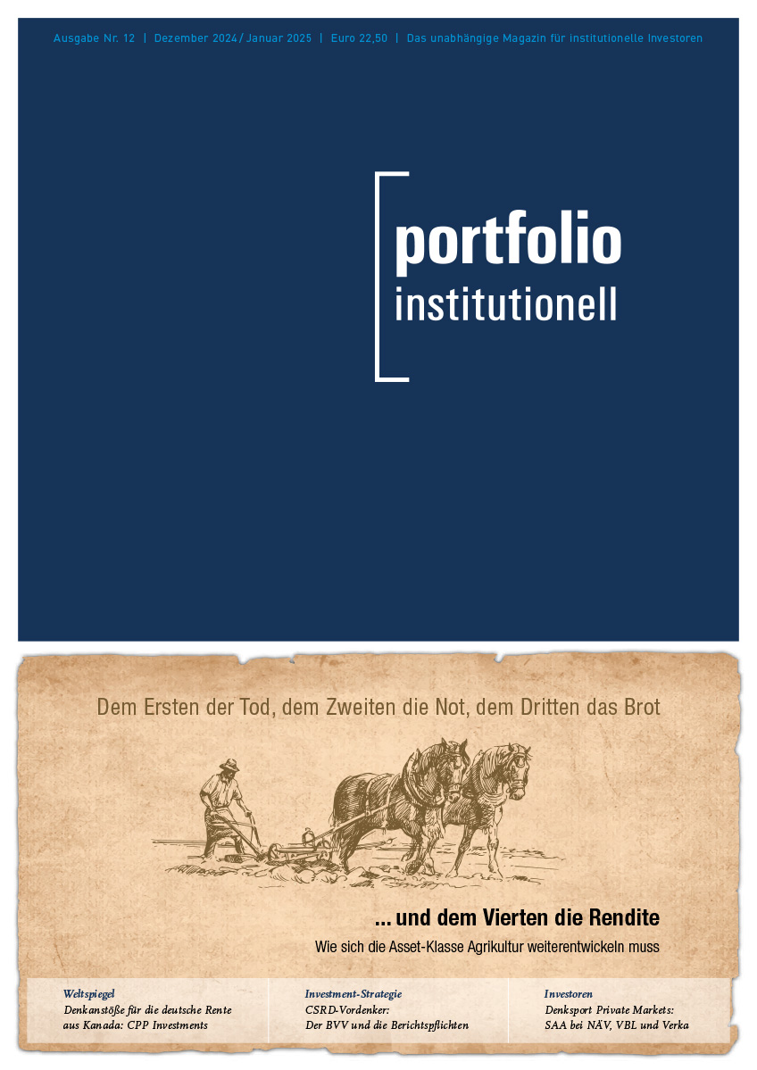 Titel-Cover Dezember 2024 der Fachzeitschrift portfolio institutionell